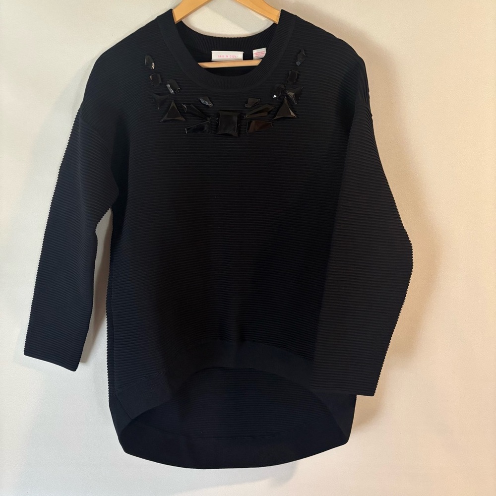 sass & bide Black Long Sleeve Small Crew